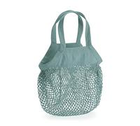 WM151 Westford Mill Organic Cotton Mini Mesh Grocery Bag Pure Grey 34 x 12 cm
