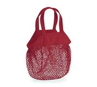 WM151 Westford Mill Organic Cotton Mini Mesh Grocery Bag Orange Rust 34 x 12 cm