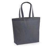 Westford Mill Baumwolltasche WM225 Einkaufstasche Graphite Grey 35 x 39 x 13,5 cm