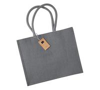 Westford Mill Jute-Shopper WM407 Classic 42 x 33 x 19 cm Graphite Grey