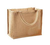 WM412 Westford Mill Jute Mini Gift Bag Natural 26 x 22 x 14 cm