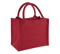 WM412 Westford Mill Jute Mini Gift Bag Red 26 x 22 x 14 cm