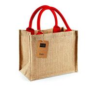 Westford Mill Jutetasche Einkaufstasche WM412 Natural 26 x 22 x 14 cm