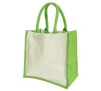 Westford Mill Jutetasche WM421 zum Bedrucken Apfelgrün 30 x 30 x 19 cm
