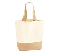 Westford Mill Einkaufstasche WM450 – Jute-Boden Canvas Natur 24 x 41 x 13 cm