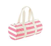 WESTFORD MILL NAUTICAL BARREL BAG NATURAL/PINK