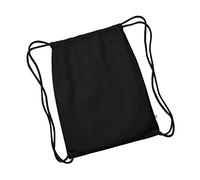 WM810 Westford Mill EarthAware Organic Gymsac Black 37 x 47 cm