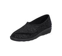 Westland Damen Pantoffeln Nice 104, Frauen Hausschuhe,Weite H (Weit),schluepfschuhe,Slides,Slip-ons,Backless Slipper,schwarz,37 EU / 4 UK