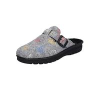 Westland Damen Pantoletten Metz 390, Frauen Hausschuhe,Weite G (Normal),schlapen,Home-Slipper,House-Slipper,hellgrau-Multi,41 EU / 7 UK
