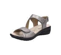 Westland Damen Riemchensandalen Annecy 01,Weite G (Normal),Wechselfußbett,offene Schuhe,Sandaletten,Sommersandalen,flach,Platin,37 EU / 4 UK