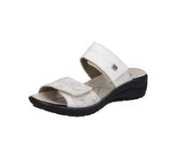 Westland Damen Riemchensandalen Annecy 06,Weite G (Normal),Wechselfußbett,bequem,flach,Sommerschuhe,Freizeitschuhe,Weiss-Kombi,39 EU / 6 UK