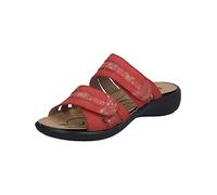 Westland Damen Riemchensandalen Ibiza 83,Weite G (Normal),Wechselfußbett,Sommerschuhe,Freizeitschuhe,offene Schuhe,rot-Kombi,38 EU / 5 UK