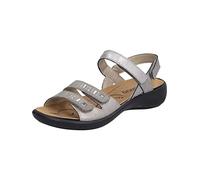Westland Damen Riemchensandalen Ibiza 86,Weite G (Normal),Wechselfußbett,Freizeitschuhe,offene Schuhe,Strandschuhe,flach,Platin,42 EU / 8 UK
