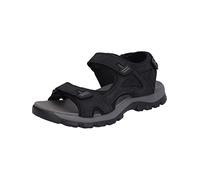 Westland Herren Sandalen Auxerre 01 – Weite G, bequem, offen, schwarz, Gr. 44 (9.5 UK)