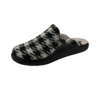 Westland Damen Pantoffeln Monaco D 149, Frauen Hausschuhe,Weite F 1/2 (Normal),Schlappen,gaeste-Hausschuhe,treter,schwarz-Weiss,41 EU / 7 UK