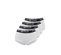 WESTMARK LONDON 4er Pack Panty Boxershorts Damen Baumwolle Pantys Damen Boxershorts Atmungsaktiv, Hipster Panties mit Elastischem Bund, Bequem und Praktisch Hotpants, L - Weiß