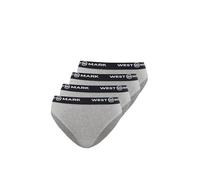 WESTMARK LONDON Unterhosen Damen Baumwolle 4X Paar - XS Slip Damen Unterwäsche für Frauen Grau Hipster mit elastischem Bund, Mehrpack Slips, Panties Set