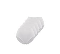 WESTMARK LONDON Unterhosen Damen Baumwolle Atmungsaktiv 5er Pack Pants, Baumwoll Unterwäsche Damen Slips, Mehrpack Unterwäsche Frauen Weiß Maxi Slip Hipster Panties mit Spitze - M