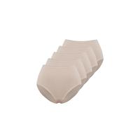 WESTMARK LONDON Unterhosen Damen Baumwolle Atmungsaktiv 5er Pack Pants, Baumwoll Unterwäsche Damen Slips, Mehrpack Unterwäsche Frauen Beige Maxi Slip Hipster Panties mit Spitze - S
