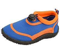 Wet Shoes Kinder Kleinkind Größe Aqua Beach Surf Wasser Schwimmen für Jungen und Mädchen, Blau - Blau, Orange - Größe: 24 EU