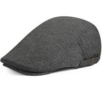 WETOO Schirmmütze Herren Schiebermütze Schwarz Driving Cabbie Jagd Flatcap Newsboy Cap
