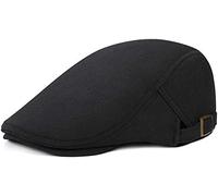 WETOO Schirmmütze Herren Schiebermütze Schwarz Driving Cabbie Jagd Flatcap Newsboy Cap