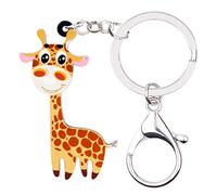 WEVENI Niedliche Giraffe Geschenke für Frauen Mädchen Acryl Giraffe Schlüsselanhänger Dschungel Tiere Schlüsselanhänger Anhänger Charms Autoschlüssel Zubehör, Giraffe B, W2L2