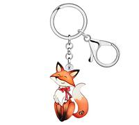 WEVENI Schlüsselanhänger aus Acryl, Cartoon-Fuchs, niedlicher Schmuck für Damen und Mädchen, Tasche, Geldbörse, Auto-Anhänger, Fox C, W2L2