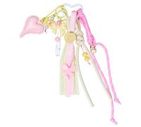 WEWAYSMILE 1 Stück Herz Taschenanhänger Gelb Bag Charms Schmetterlings Schleife Bonbon Leder Seil Taschen Charms Für Handgefertigte Rucksäcke und Handtaschen als Dekorationsaccessoires