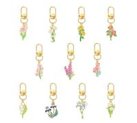 WEWAYSMILE 11 Stück Blumen Schlüsselanhänger Süße Schlüsselanhänger Party Gastgeschenke Kleine Taschenanhänger Für Handtaschen Geldbörse Zurück Zur Schule Kopfhörerhülle Geschenkbox Dekoration