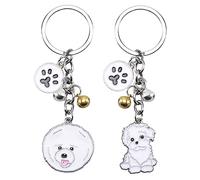 WEWAYSMILE 2 Stück Welpe Schlüsselanhänger, Hunde Schlüsselanhänger, Niedlicher Welpe-Schlüsselanhänger, Für Dekor-Auto-Schlüsselanhänger, Länge 3.86 Zoll/9.8 cm (Bärenhund)