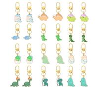 WEWAYSMILE 24 Stück Dinosaurier Schlüsselanhänger Dino Schlüsselanhänger Party Geschenke Taschenanhänger Für Handtaschen Geldbörsen Taschen Zurück Zur Schule Kopfhörerhülle Geschenkbox Dekoration