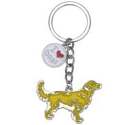 WEWAYSMILE Welpe Schlüsselanhänger,Hunde Schlüsselanhänger,Niedlicher Welpe-Schlüsselanhänger,Für Dekor Auto Schlüsselanhänger Tag Personalisierte Geschenk,Länge: 3.35 Zoll/8.5 cm (Golden Retriever)