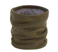 WEWE Winter Halswärmer für Herren & Damen Halsschlauch - Fleece Schlauchtuch, Einfarbige Gesichtsschal, Winddichte Gamaschenmaske, Kreisschlaufenschals für Ski, Outdoor & Alltag,Dunkelgrün,W01