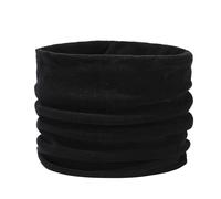 WEWE Winter Halswärmer für Herren & Damen Halsschlauch - Fleece Schlauchtuch, Einfarbige Gesichtsschal, Winddichte Gamaschenmaske, Kreisschlaufenschals für Ski, Outdoor & Alltag,Schwarz,W27