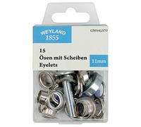WEYLAND 1855 Ösen mit Scheiben 11,0 mm, 15 St. 1 Pack = 15 St.