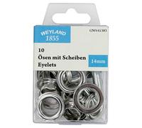WEYLAND 1855 Ösen mit Scheiben 14,0 mm, 10 St. 1 Pack = 10 St.