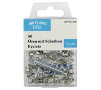 WEYLAND 1855 Ösen mit Scheiben 4,0 mm, 50 St. 1 Pack = 50 St.