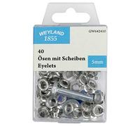 WEYLAND 1855 Ösen mit Scheiben 5,0 mm, 40 St. 1 Pack = 40 St.