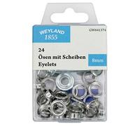 WEYLAND 1855 Ösen mit Scheiben 8,0 mm, 24 St. 1 Pack = 24 St.