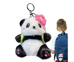Wezalget Panda Plüsch Schlüsselanhänger - Niedliches Panda Charm Für Tasche Und Rucksack - Leichtes Plüschtier Ornament Weiches Sammlerstück Panda Anhänger Für Tasche Schulrucksack Reisebegleiter
