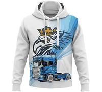 WFBZ 3D Traktor- Jungen Hoodie - Kapuze, Kängurutasche, Herren Hoodie Sweat-Jacke Mit Kapuze Langarm, Print-Pulli (A9,120)