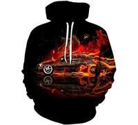 WFBZ 3D Traktor- Jungen Hoodie - Kapuze, Kängurutasche, Herren Hoodie Sweat-Jacke Mit Kapuze Langarm, Print-Pulli (A10,130)