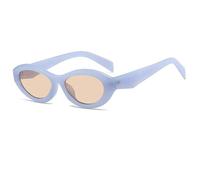 WFFZTZW Luxus-Sonnenbrille für Damen, beliebte Mode, Verlaufsgläser, UV400 (Hellblau-Hellbraun)