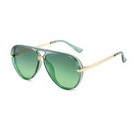 WFFZTZW Modische farbige Sonnenbrille für Männer und Frauen UV400 (grün)