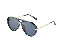 WFFZTZW Modische farbige Sonnenbrille für Männer und Frauen UV400 (schwarz)