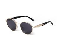WFFZTZW Trend Runde Sonnenbrille für Frauen Männer Linse Metallrahmen Oval (4