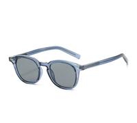 WFFZTZW Vintage Runde Sonnenbrille Damen Luxus Oval Mode Herren Sonnenbrille UV400 (Blau Schwarz)