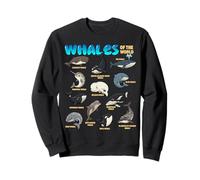 Whales of The World Breeds Netter Wal, Liebhaber von Meerestieren Sweatshirt