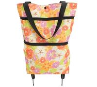 WHAMVOX Faltbarer Einkaufstrolley mit Großem Fassungsvermögen aus Oxford Stoff und Polypropylen Umweltfreundliche Wiederverwendbare Einkaufstasche für Zuhause und Strand